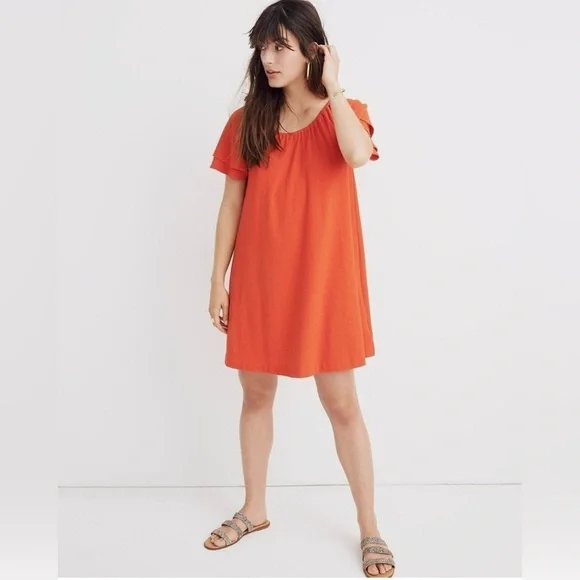 Madewell Texture and Thread Tiered sleeve dress-Small - Picture 3 of 11